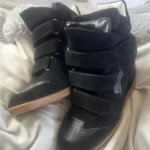 Stylish Black High-Top Sneakers